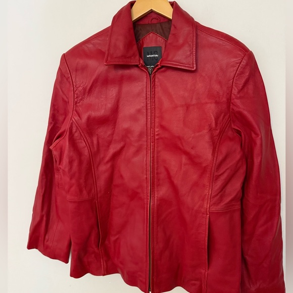 Vintage Red Leather Jacket by Whet Blu - Picture 1 of 13